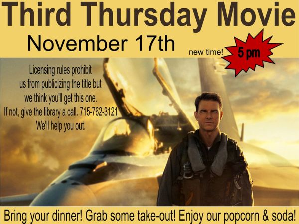 Third Thursday Movie: Nov. 17, 5pm