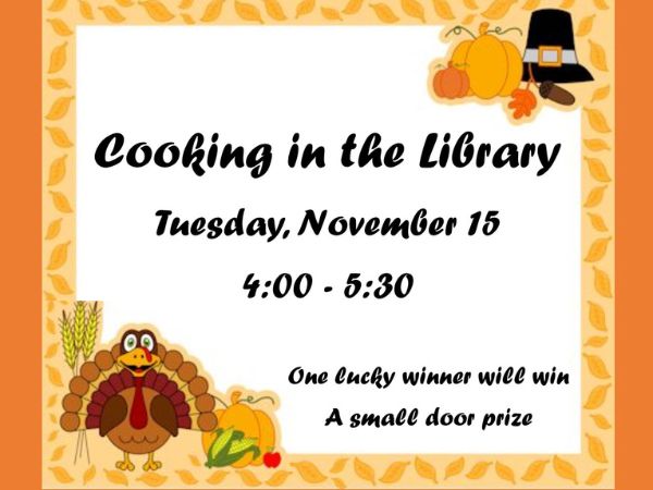 Cooking in the Library Nov. 15