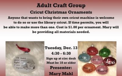 Cricut Christmas Ornaments Dec. 13