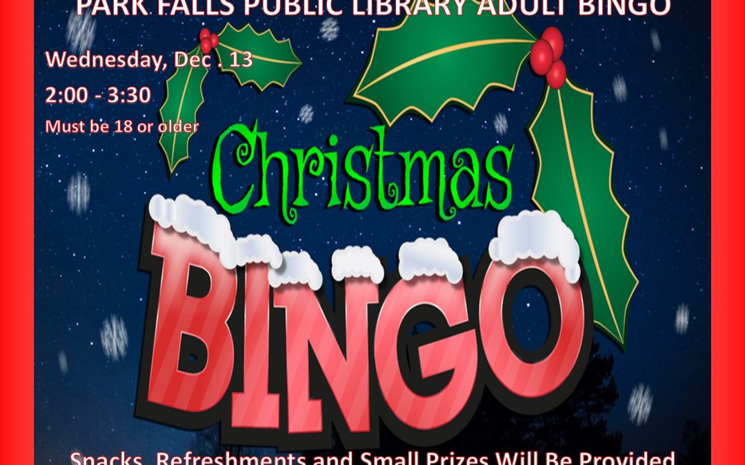Adult Christmas Bingo